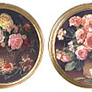 Панно Розы/ Цветы комплект из 2-х шт. 25х25см. каждое панно арт.EZ3-2 фото