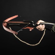 Сувенирное деревянное оружие “Арбалет“, взрослый, чёрный, массив ясеня, 70 см фото