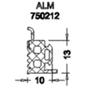 Уплотнитель ригеля, внутренний 12мм ЭПДМ, 150м, черный фото