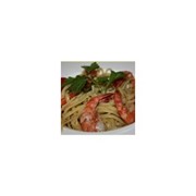 Доставка блюд Итальянской кухни - Спагетти с чесноком и оливками фотография