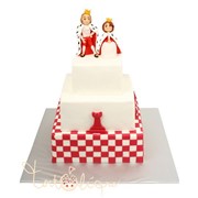 Свадебный торт король и королева №638 фотография