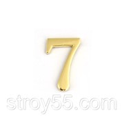 Цифра дверная “7“ золото металл фото