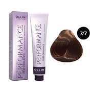 Крем-краска для волос OLLIN Performance 7/7 русый коричневый, 60 мл