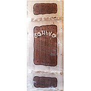Дверь из Липы массив Банька резная комби фото