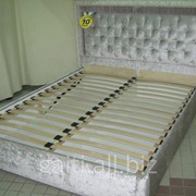 Кровать ВЕРНИСАЖ,кровать на заказ,кровать из велюра,кровать с матрасом фото