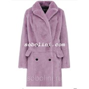 Пальто из норки лавандового цвета фотография