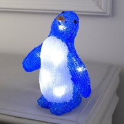 Фигура акрил.'Пингвин танцующий' 20х7х7 см, 10 LED, AAx2 (не в компл.), БЕЛЫЙ