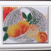 Рисунок на ткани для вышивания бисером “В хрустале. Персики“ VKA4203 фото