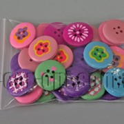 Пуговицы деревянные рисунок 20мм 30шт 570797 фото