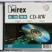 Диск CD-RW в пластиковой упаковке, 700 Мб, Mirex фото