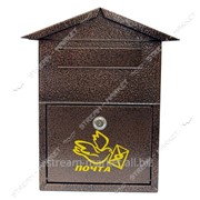 Почтовый ящик домик Эконом (коричневый) (3) №012779 фото