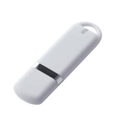 USB-флешка на 32 ГБ 3.0 USB, с покрытием soft-touch, белый фотография