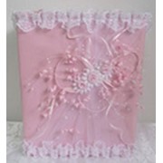 Коробка под деньги ручной работы (кристаллон), розовая фото
