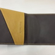 Кожаный мужской кошелек-зажим для денег коричневого цвета Valenta фото