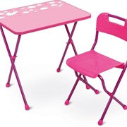 Комплект “Алина“ дет. (3-7 лет, стол+стул пластм ,выс.57 см) розовый КА2/Р фото