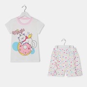 Пижама для девочки, цвет молочный/розовый, рост 122-128 см (42) фото