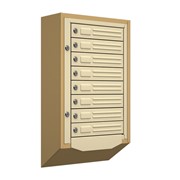 Антивандальный почтовый ящик Кварц-С-8, бежевый фото