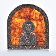 Икона Николай-угодник янтарь