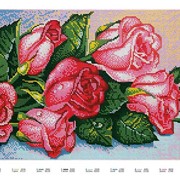 Схема для полной вышивки бисером Розовые розы, Дана фото