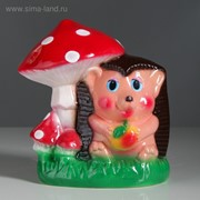 Копилка “Ёжик под грибом“, глянец, разноцветная, 21 см фото