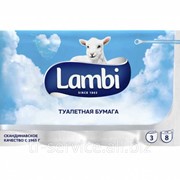 Lambi Туалетная бумага - 8 рул/ уп, 150л/рул, 3 слоя