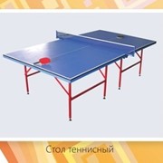 Стол теннисный с ракеткой и сеткой фото