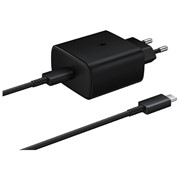 Сетевое зарядное устройство Samsung EP-TA845XBEGRU, USB Type-C, 3 А, кабель Type-C, черное фотография