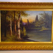 Картина "Лесной Пейзаж", XIX в. Россиская Империя