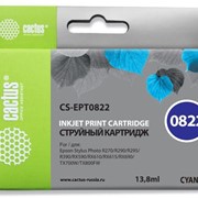 Картридж Cactus CS-EPT0822 голубой фото
