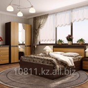 Спальный гарнитур Аванти цвет: венге/слива кровать, комод, тумба, шкаф фото