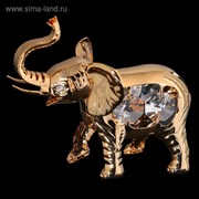 Сувенир «Слон», 9×4,5×7 см, с кристаллами Сваровски