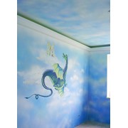 Художественная роспись стен, детская комната в стиле фентези фотография