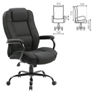 Кресло офисное BRABIX PREMIUM “Heavy Duty HD-002“, усиленное, НАГРУЗКА до 200 кг, ткань, 531830 фотография