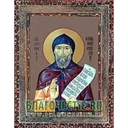 Благовещенская икона Зосима Владимирский, святой, копия старой иконы, печать на дереве Высота иконы 11 см фотография