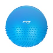 Мяч гимнастический полумассажный GB-201 55 см, антивзрыв, синий, Starfit фотография