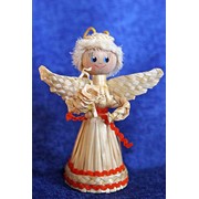 Сувенир ангел из соломки фото