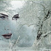 Картина стразами Девушка-зима 40х50 см фотография