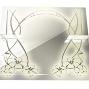 Зеркало декоративное с полочками и подсветкой фото