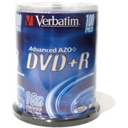DVD+R диск Verbatim 4,7Gb 16x 100шт CakeBox