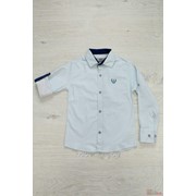 Рубашка белого цвета с бирюзовым принтом A-yugi Т16-326Бл(18023) З