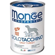 Корм для собак Monge Dog Monoproteico Solo паштет из индейки 400 г