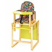 Стол-стул для кормления "Джунгли" зеленый (столешница ЛДСП)