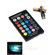 Комплект LED RGB ламп в габариты с пультом управления (7 цветов, 12 лампочек) фото