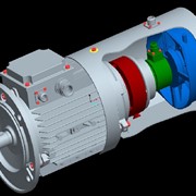 Асинхронные электродвигатели с электромагнитным тормозом, датчиком скорости/положения и независимой вентиляцией (АДЧР ТДВ) фото