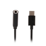 Переходник LuazON, с Type-C на Jack 3.5, чёрный фото