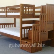 Кровать двухъярусная из дерева фото