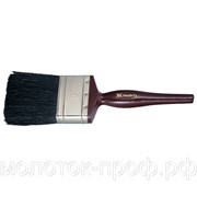 Кисть плоская “Декор“ 3“ (75 мм), натуральная черная щетина, деревянная ручка MTX фотография