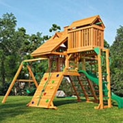 Деревянная детская площадка для дачи Крепость Фани Deluxe 2018 фото