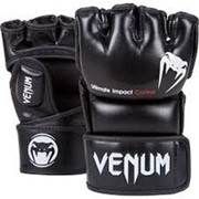 Перчатки для ММА Venum Impact MMA Gloves Skintex Leather BK фото