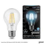 Gauss Лампа Gauss LED Filament A60 E27 10W 4100К 1/10/40 102802210 фотография